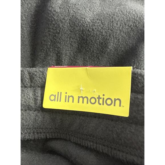 NWT All In Motion Men's Microfleece Jogger Pants Size XXL Black Drawstring Waist - Picture 4 of 6